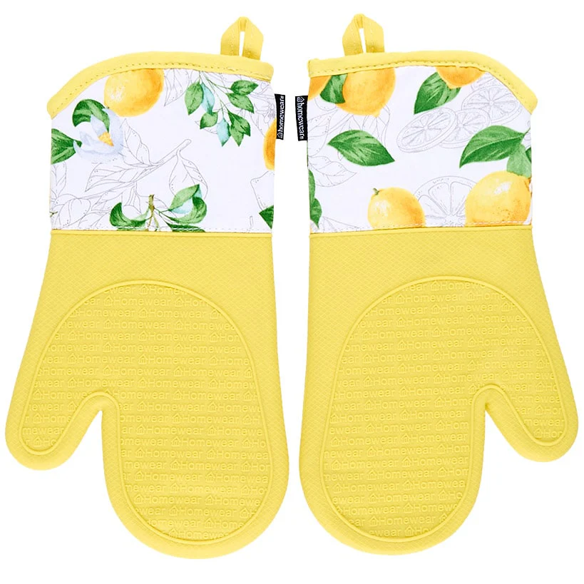 2-Pc. Silicone Non-Slip Oven Mitts - Image 2
