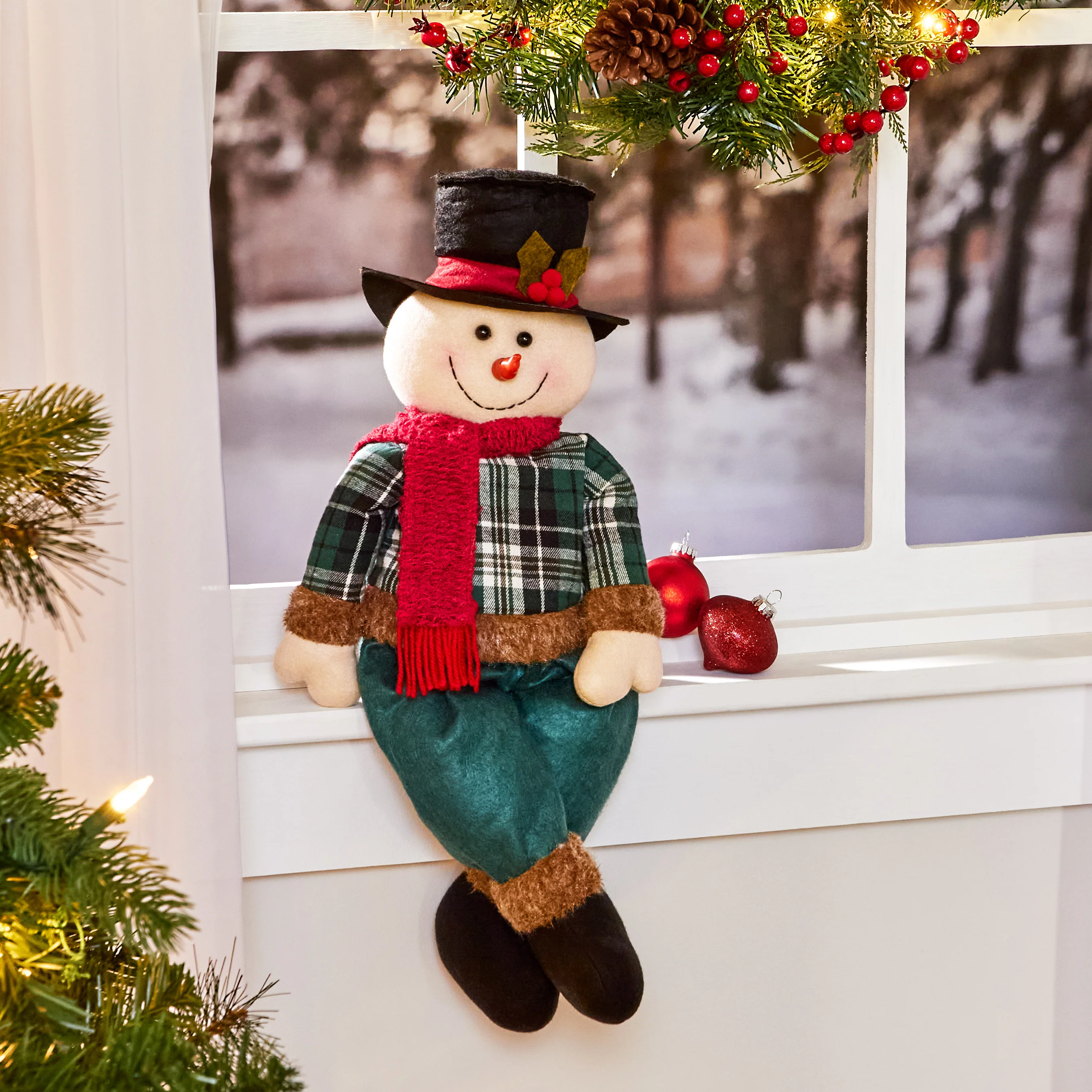 20" Poseable Plush Snowman - Image 2