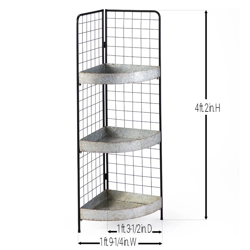 3-Tier Metal Corner Shelf - Image 5