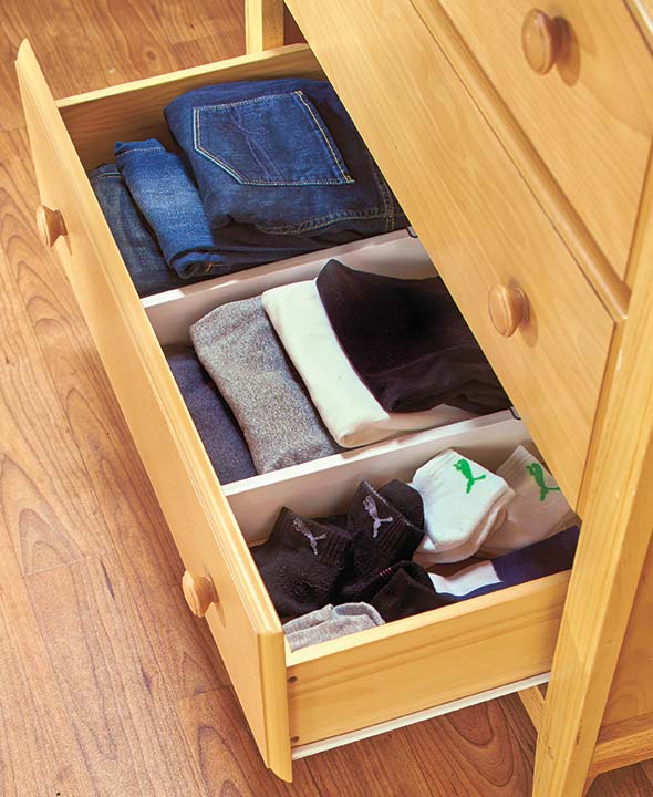 Adjustable Plastic Drawer Dividers - For Kitchen or Bedroom - Set of 2 - Image 3