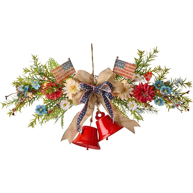 Americana Floral Swag Garland Collection - Image 5