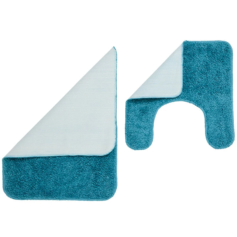 Bath Rug Set with Anti-Skid Backing: Bath Mat, Contour Rug, Lid Cover - Image 3