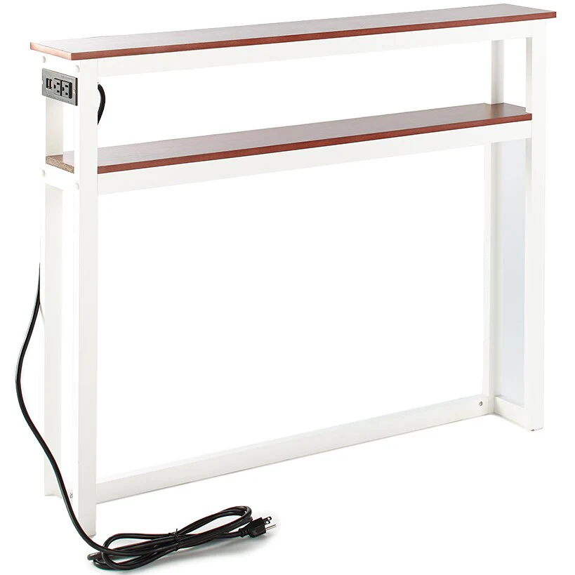Behind-the-Sofa Long and Narrow Console Table with USB Port and Outlet - Image 10