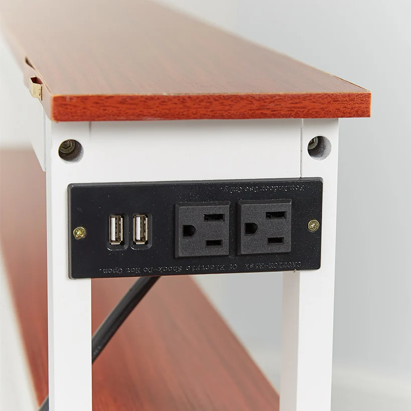 Behind-the-Sofa Long and Narrow Console Table with USB Port and Outlet - Image 4