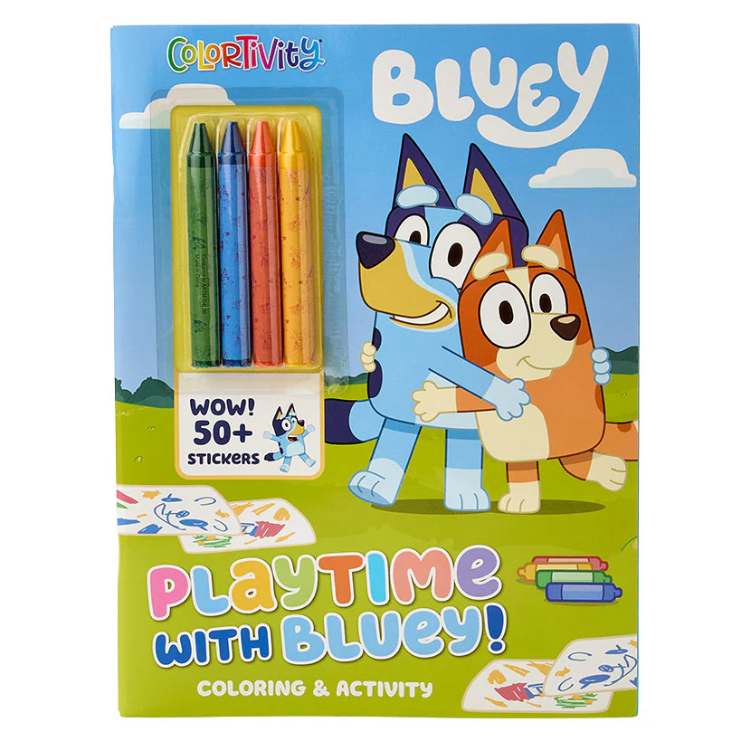 Bluey Activity 48 Page Soft Cover Books With Stickers Or 4 Crayons - Image 6
