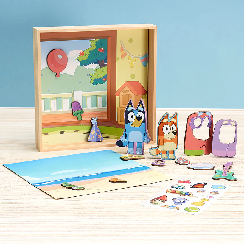 Bluey Magnetic Wooden Playset - Spark Creativity with 18-Pc. Set - Image 2