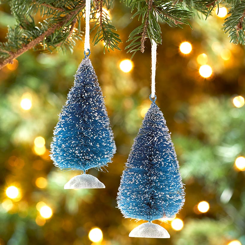 Bottlebrush Tree Ornaments Set of 2 - Image 4