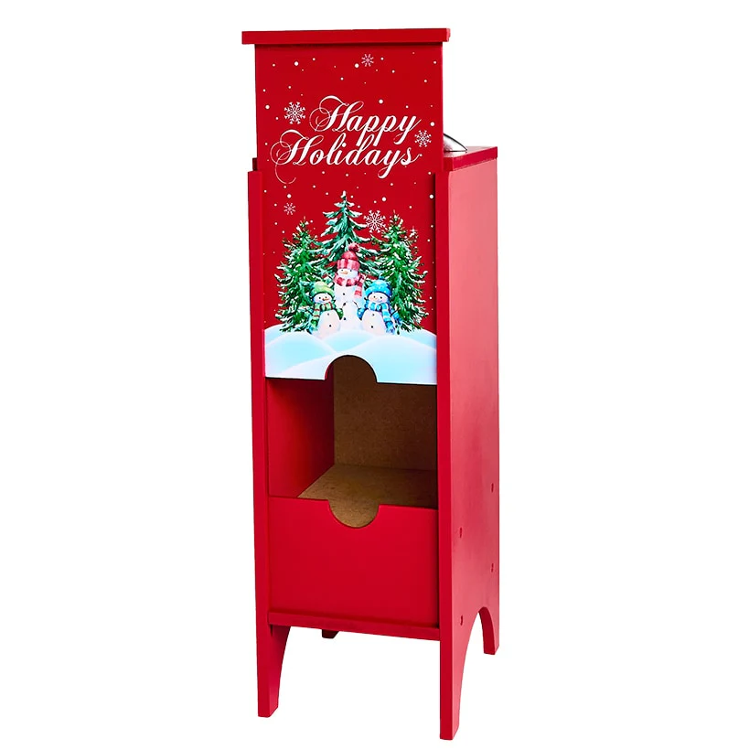 Boxed Wine Decorative Wooden Cover for Christmas - Holds 3L - Image 2