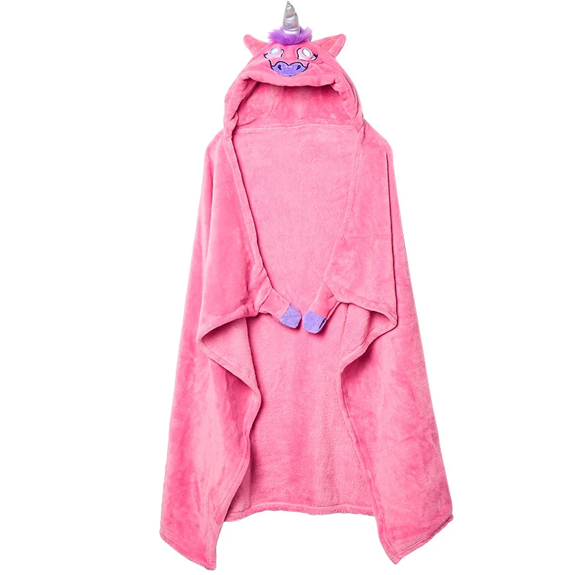 Bright Eyes™ Unicorn Blanket - Hooded Fleece with LED Eyes - Image 5