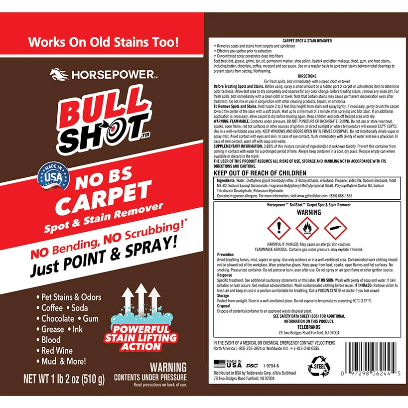 Bull Shot™ Carpet Spot And Stain-Lifting Foam Remover By Horsepower™ - Image 3