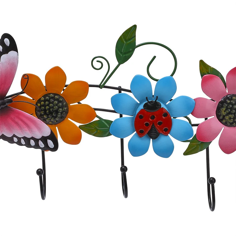 Butterflies and Flowers Metal Over-the-Door Organizer Bathroom Bedroom Closet - Image 4