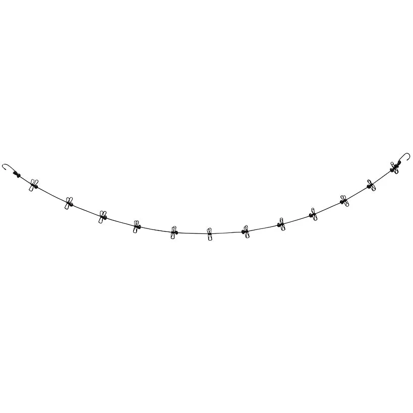 Camping Retractable Clothesline - 12 Pins, 13 Buckles and 70" Long - Image 3