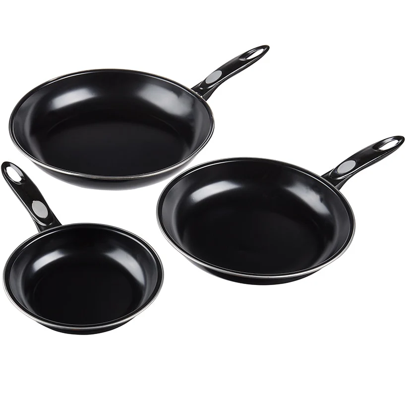 Carbon Steel Nonstick Fry Pans - Set of 3 - Image 3