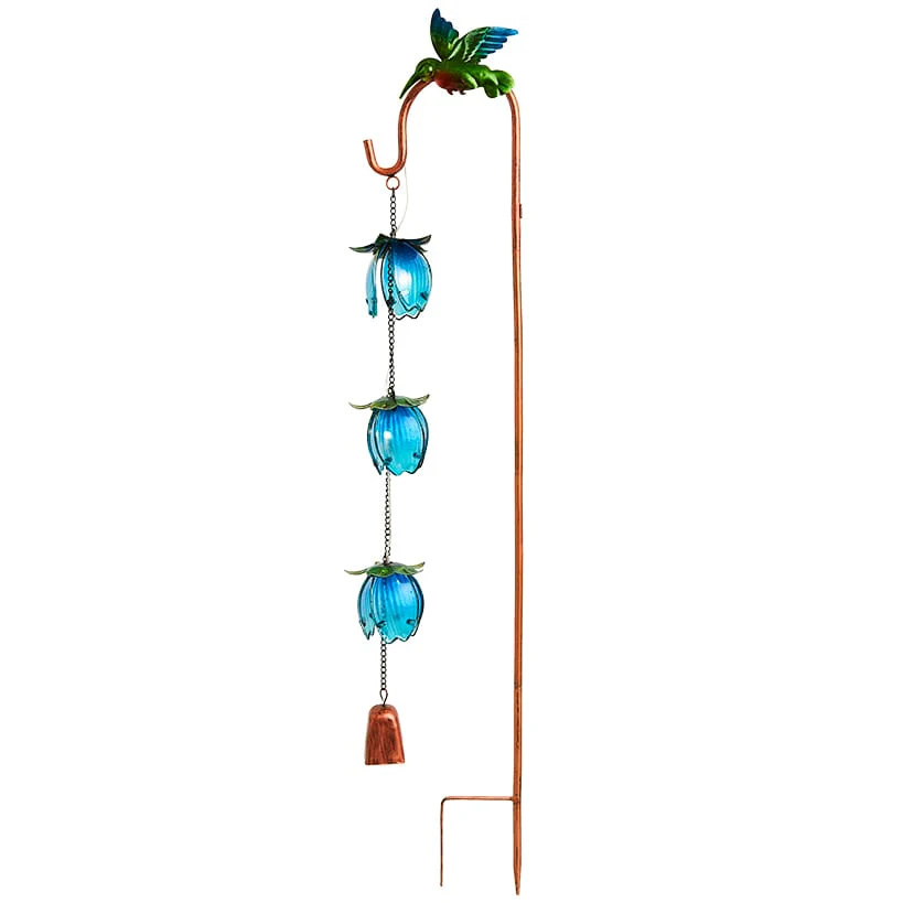 Cascading Flower Solar Garden Stake - Butterfly or Hummingbird - Image 5