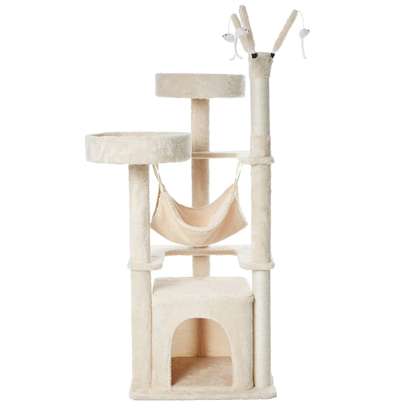Cat Indoor Multifunction Play Tree With Perches Hammock Sisal Posts - Image 2