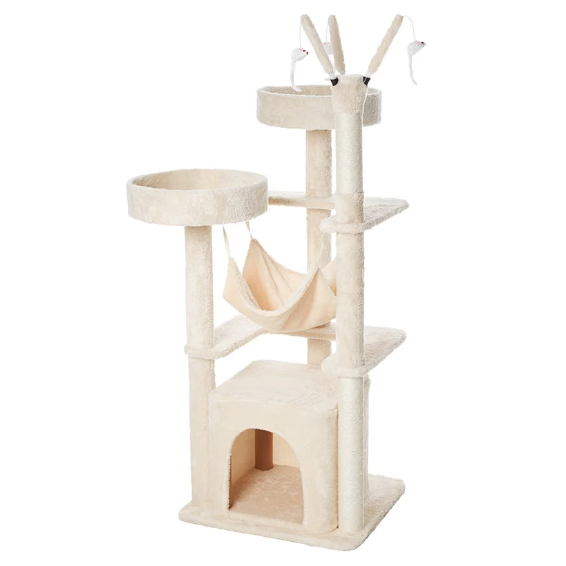 Cat Indoor Multifunction Play Tree With Perches Hammock Sisal Posts - Image 4