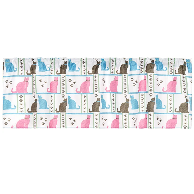 Cat Paw Print Shower Curtain or Valance - Image 4
