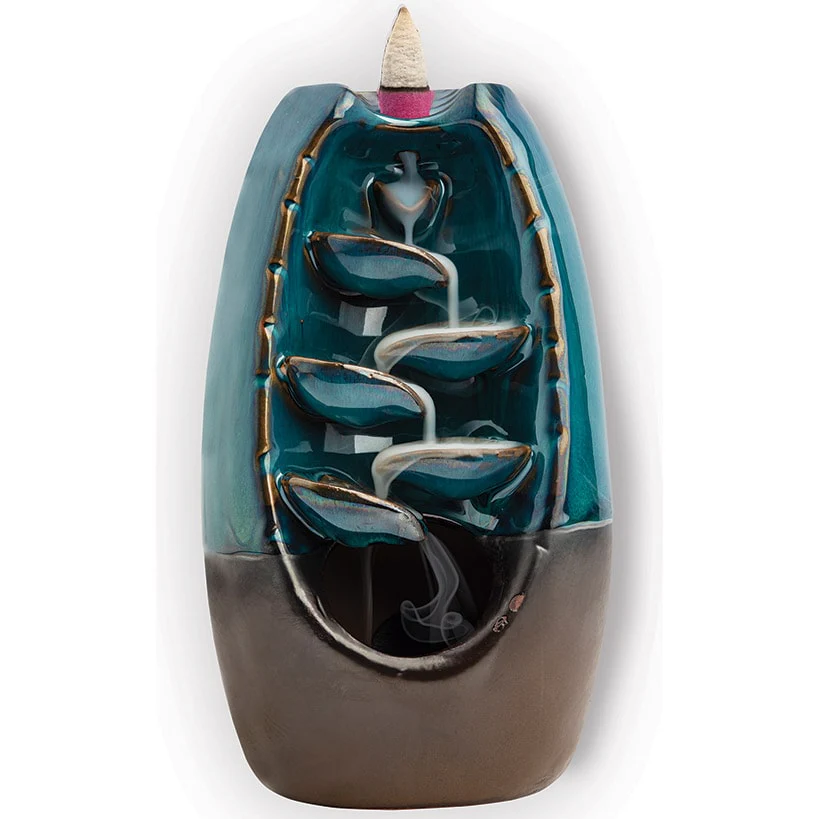 Ceramic Sankara Stone Waterfall Incense Burner or 100 Incense Cones - Image 5