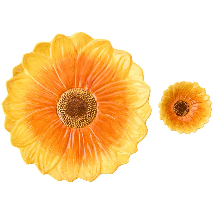 Chip and Dip Flower Ceramic Serving Platter - Image 6