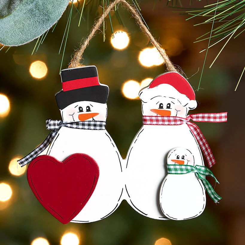 Christmas Personalized Snowman Family Ornaments - Image 3
