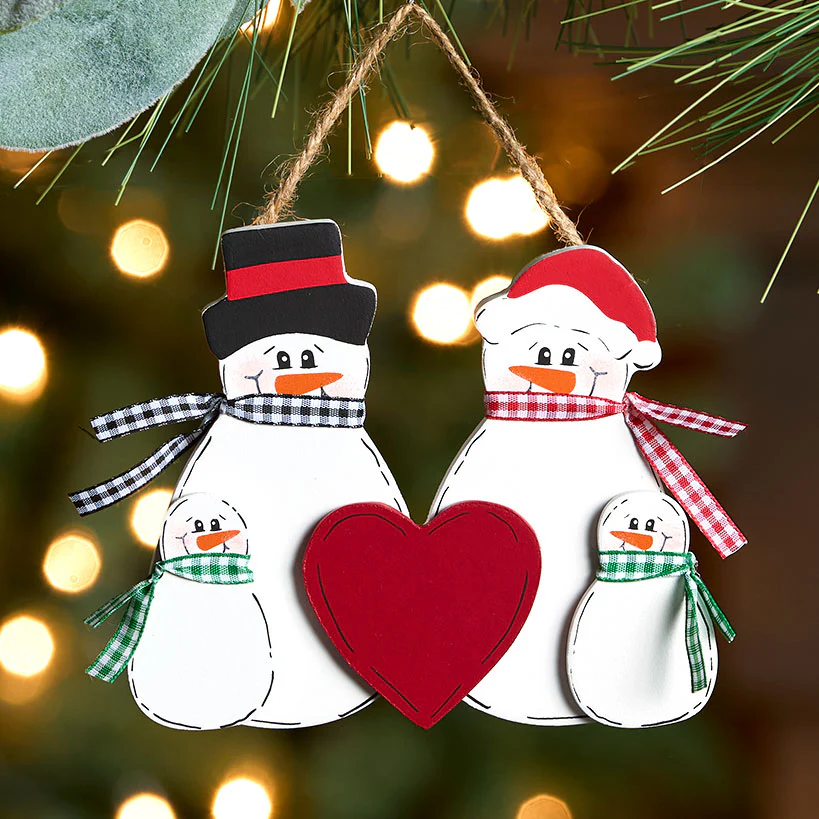 Christmas Personalized Snowman Family Ornaments - Image 4