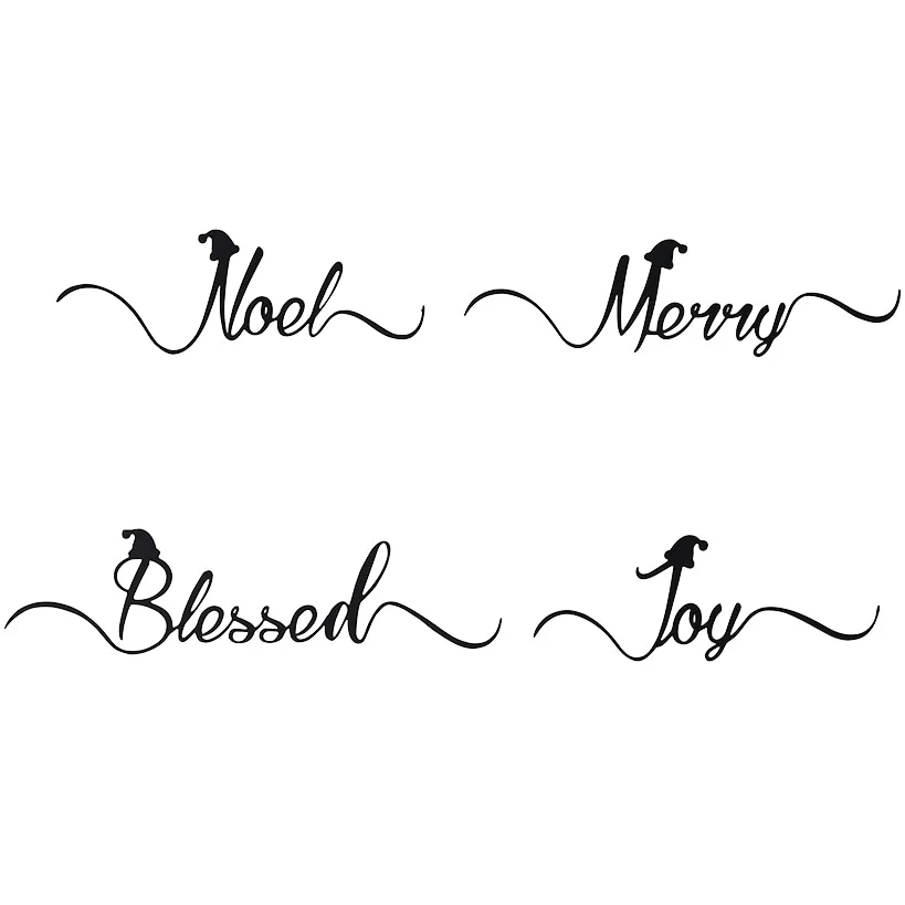 Christmas Place Setting Sentiment Word Decor or Salad Plates - Set of 4 - Image 3