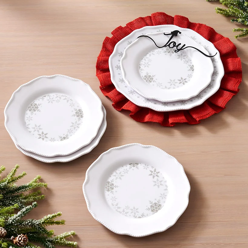 Christmas Place Setting Sentiment Word Decor or Salad Plates - Set of 4 - Image 4