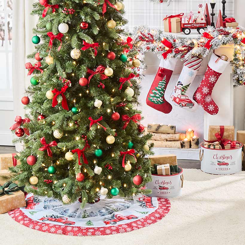 Classic Holiday Christmas Tree Stocking - Image 2