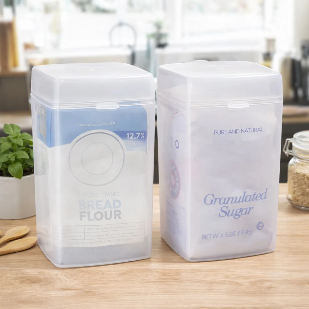 Clear Sugar and Flour Storage Containers Set of 2 - Image 2