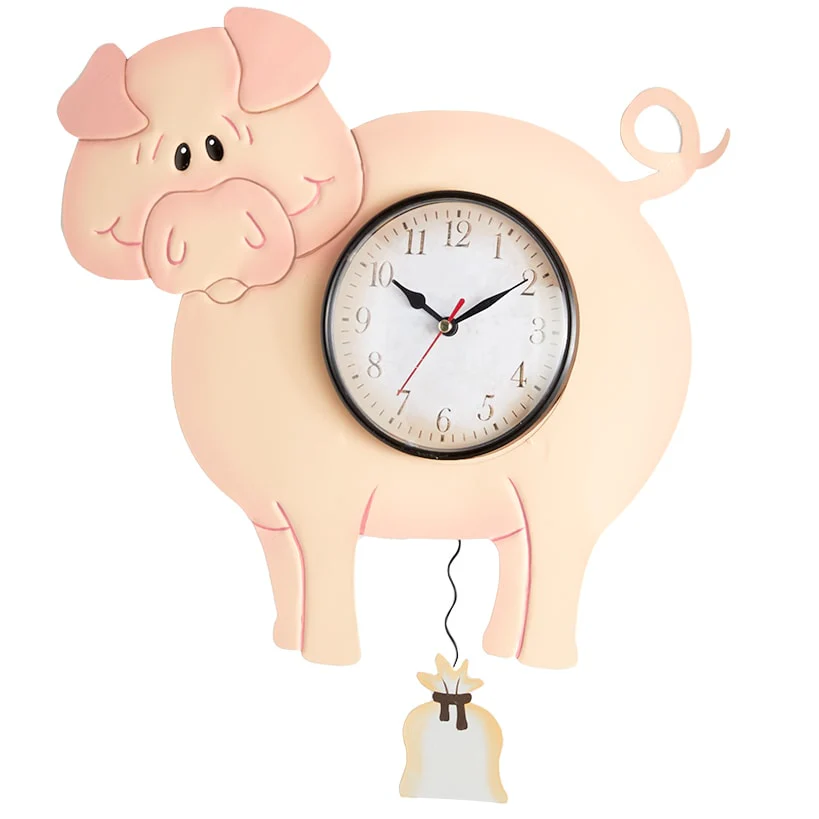 Clock Pendulum Country Theme Barn Cow Pig Rooster - Image 4