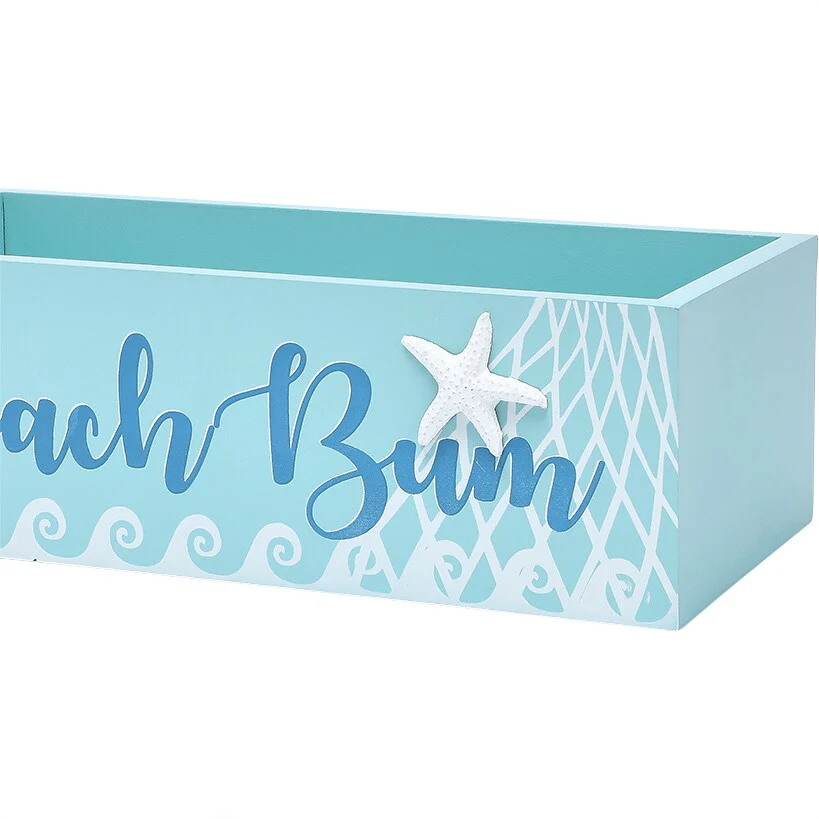 Coastal Laundry Storage - Wood Tray - Image 3