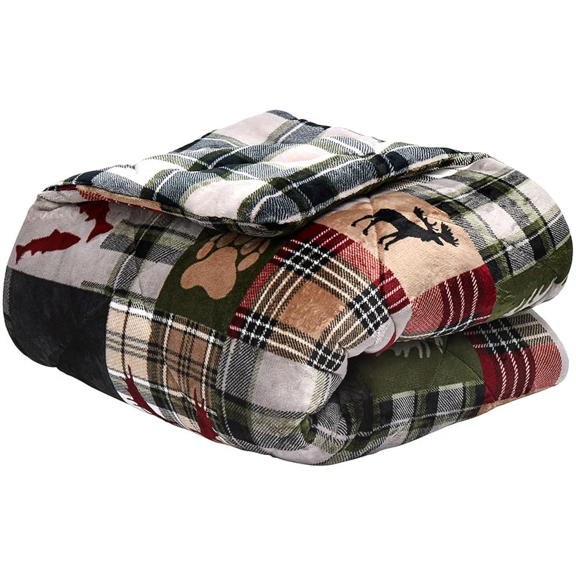 Coleman Lodge Patchwork Full/Queen or King Comforter, Sham - Image 2