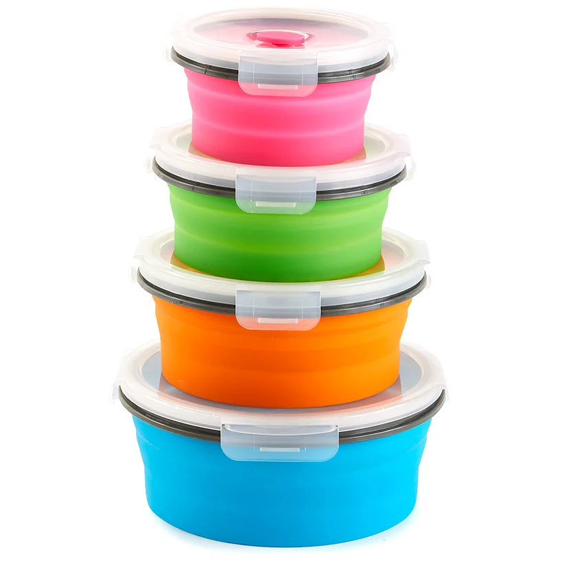 Collapsible Locking Lid Food Storage Round 8-Pc. - Image 4