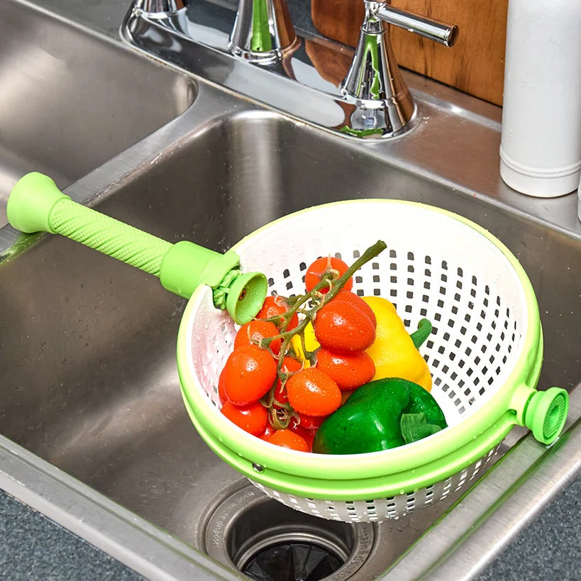 Collapsible Salad Spinner and Straining Colander - Image 4