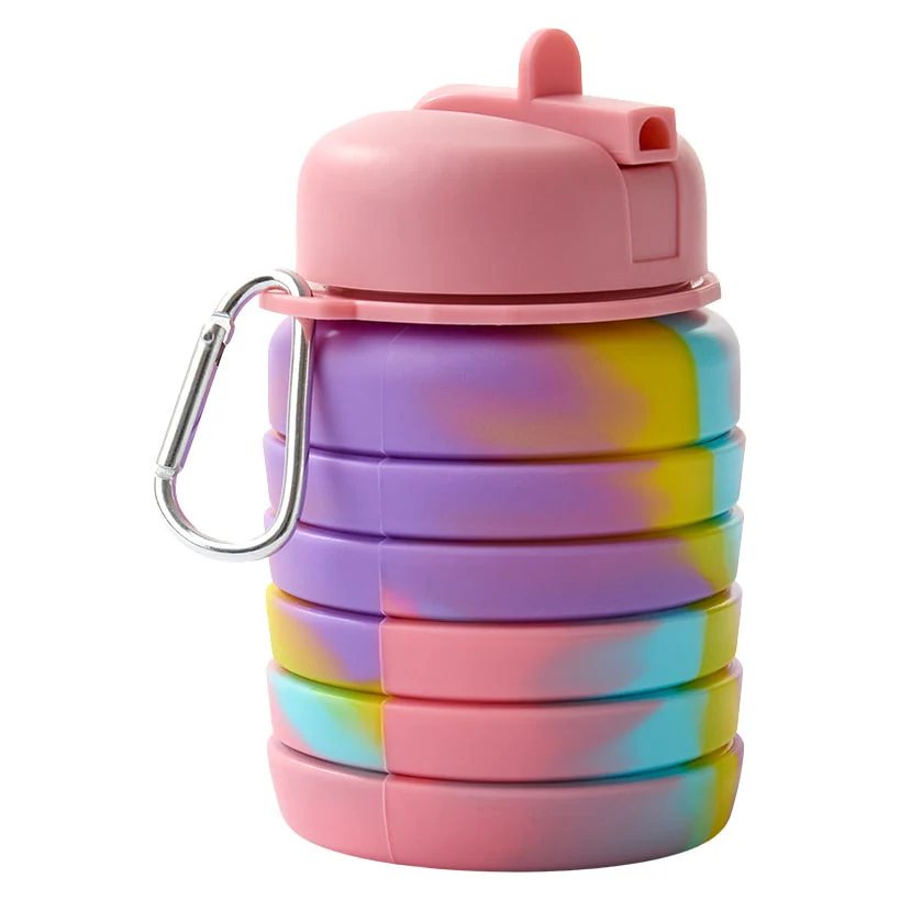 Collapsible Silicone Water Bottle - 17oz. - Outdoor, Hydration, Travel - Image 4
