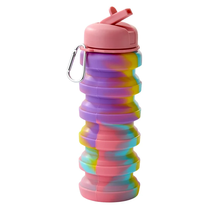 Collapsible Silicone Water Bottle - 17oz. - Outdoor, Hydration, Travel - Image 7