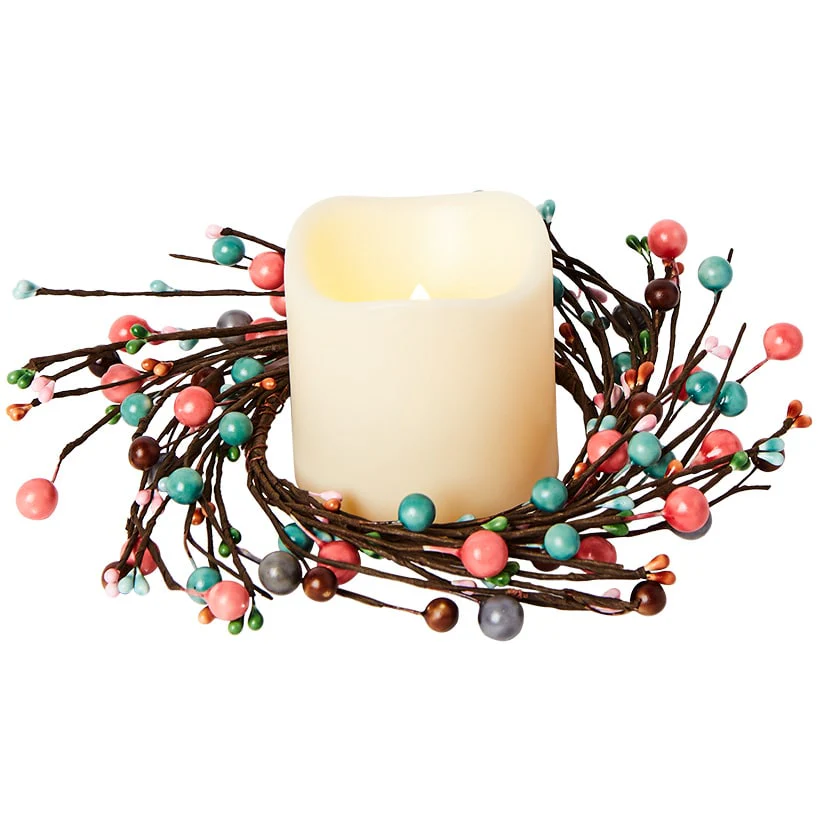 Colorful Country Berry Wreath, Garland or LED Candle - Image 11