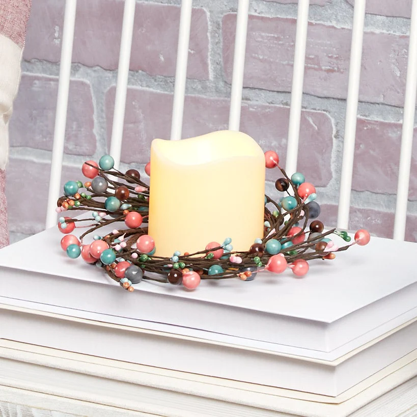 Colorful Country Berry Wreath, Garland or LED Candle - Image 5