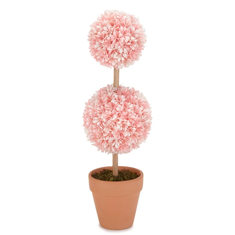 Colorful Faux Boxwood Collection Potted Topiaries - Image 4