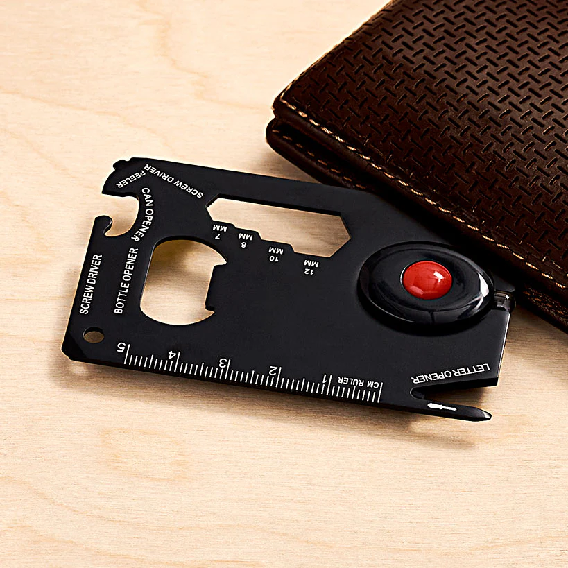 Compact LED Multifunction Stainless Steel 12 in 1 Tool