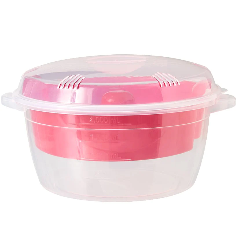 Compact Microwave Rice Cooker or Vegetable Steamer with Lid - Image 6