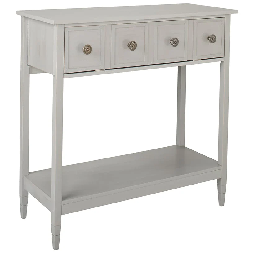 Console Gray Table with Drop-Down Drawer - Image 2