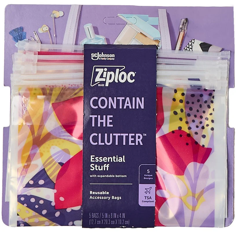 Contain the Clutter Ziploc Bags - Set of 5 - Image 3