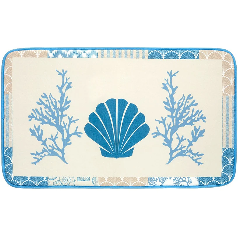 Coral Patch Shower Curtain, Bath Rug, Hand Towels, Valance, or Hooks - Image 5