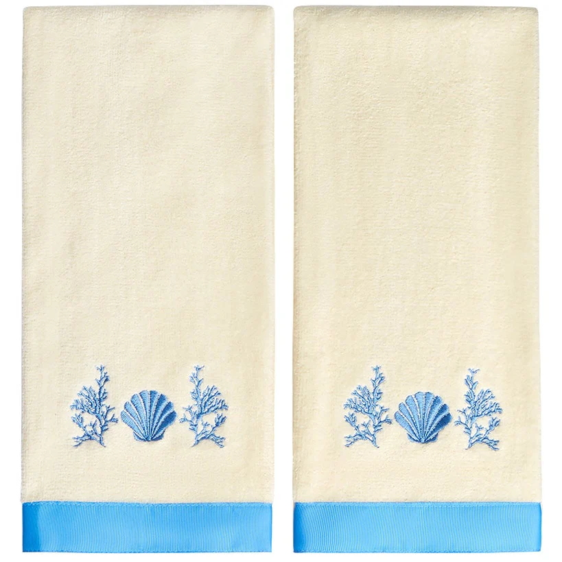 Coral Patch Shower Curtain, Bath Rug, Hand Towels, Valance, or Hooks - Image 6