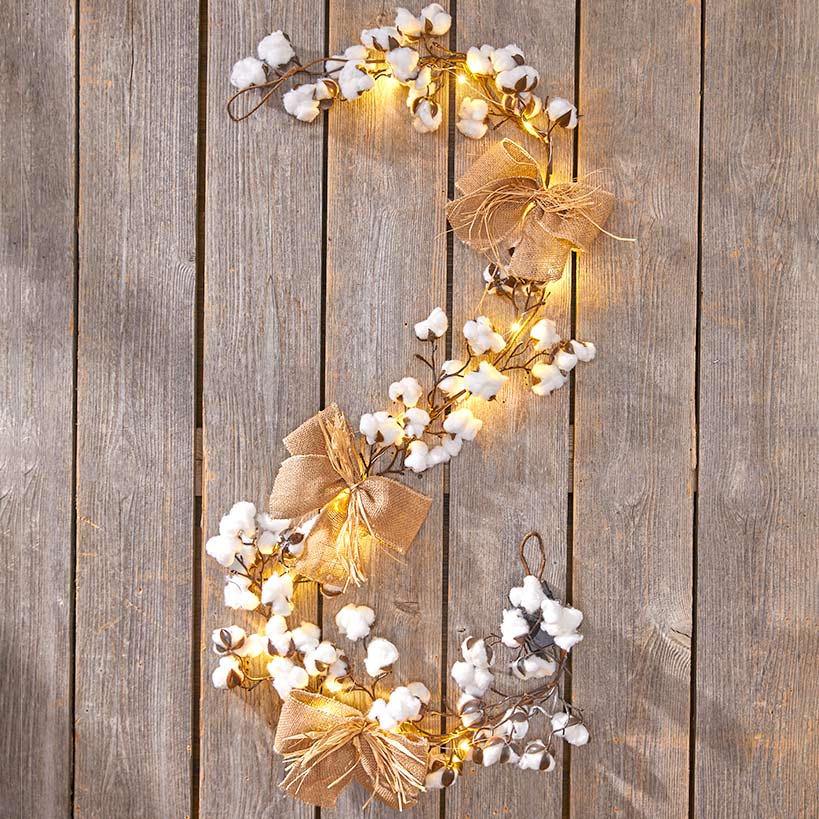 Country Cotton Boll Decor - Image 6