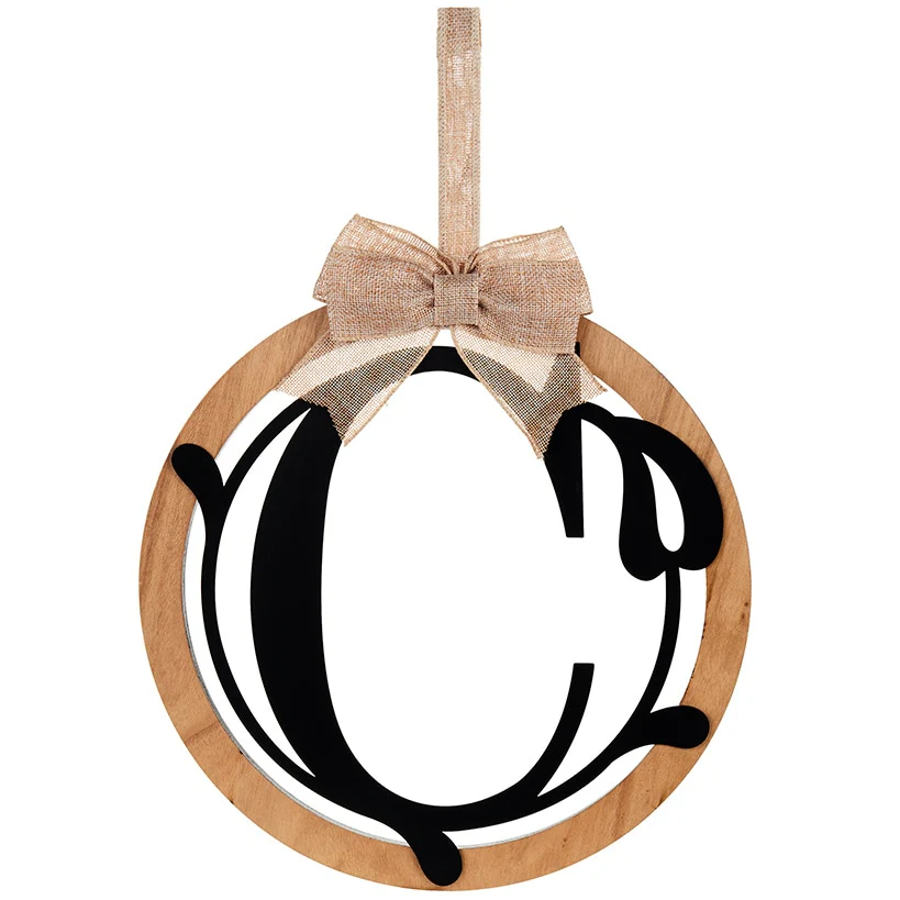 Country Monogram or Welcome Wall Hanging With Bow - Image 6