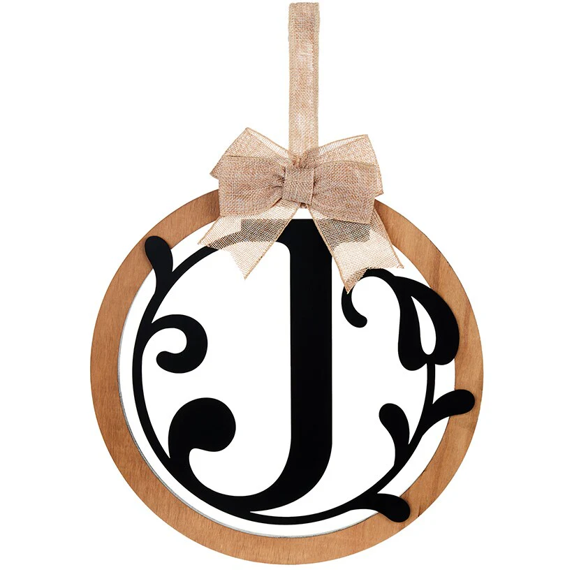 Country Monogram or Welcome Wall Hanging With Bow - Image 8