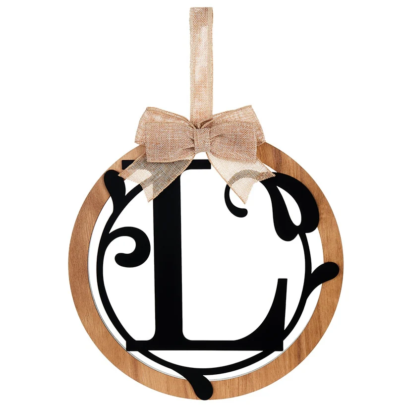Country Monogram or Welcome Wall Hanging With Bow - Image 9