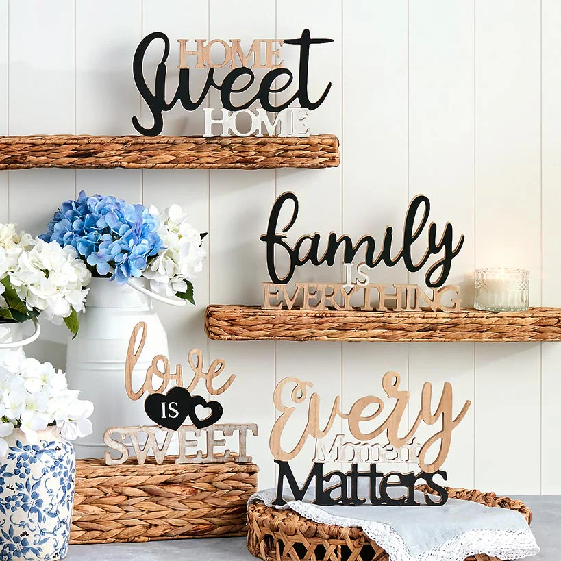 Country Sentiment Word Block Sign